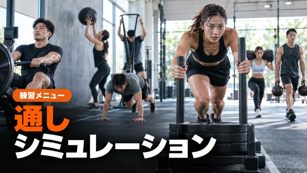 HYROX通しシミュレーションの組み方｜ジムでの再現手順