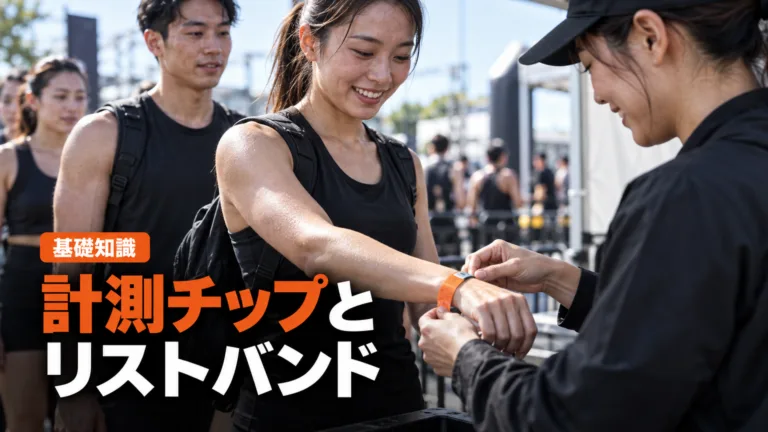 HYROXの計測チップとリストバンド｜受付で受け取る物
