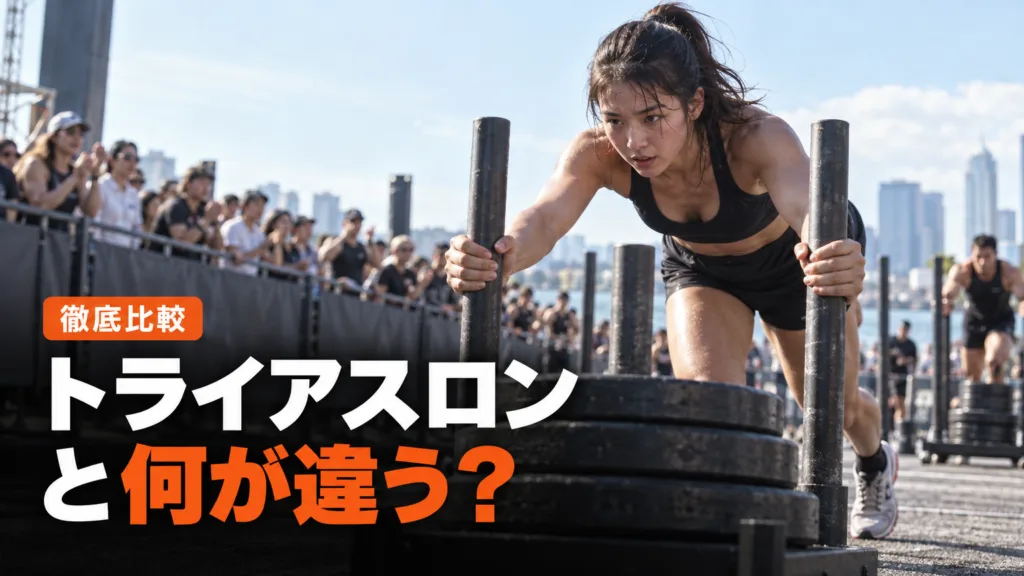 HYROXとトライアスロンの違い｜3種目と8種目で比べる